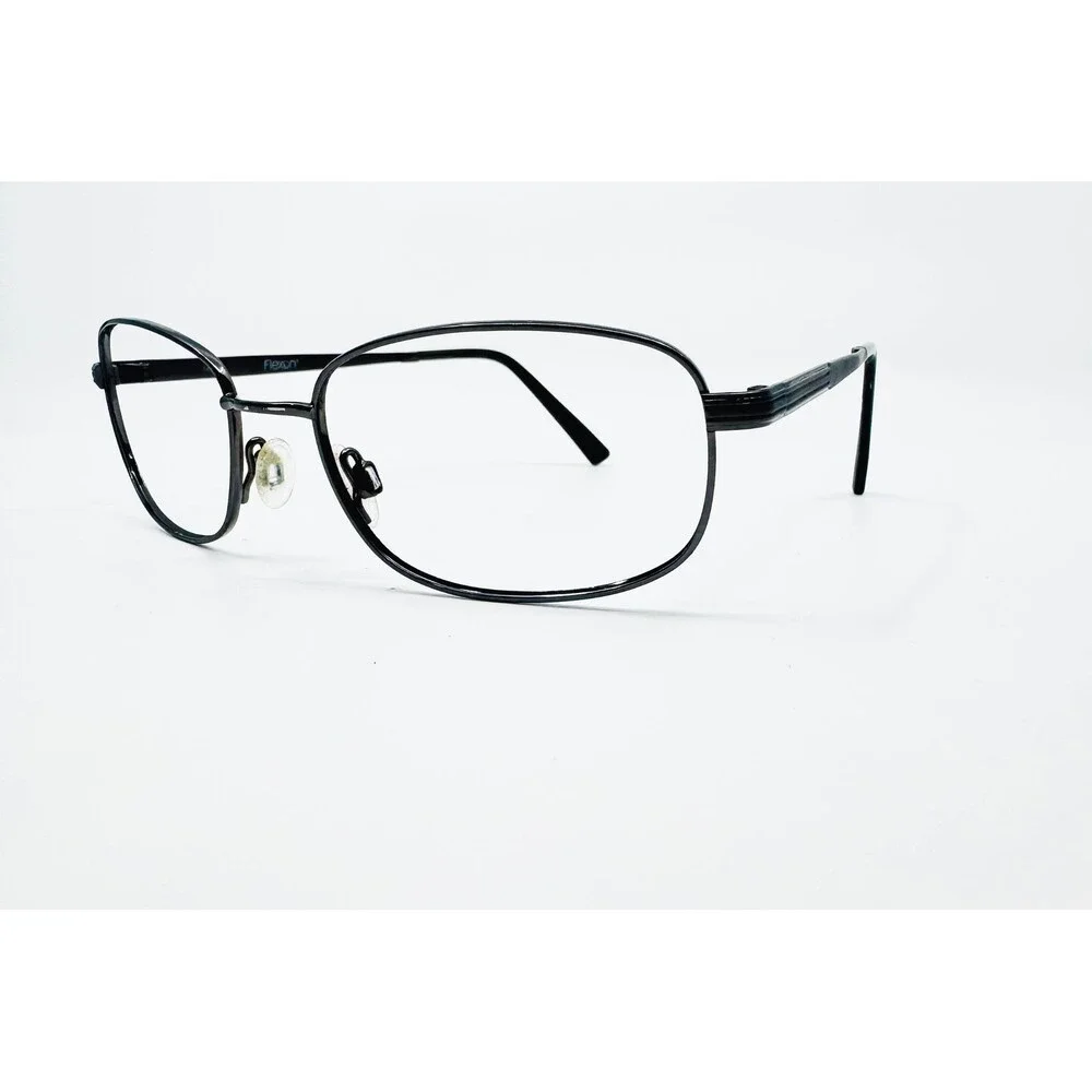 Flexon Eyeglass Frames Mens Black Oval Full Rim 51-19-140